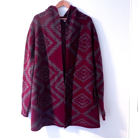 Horney Toad Women’s Merino Diamond Hoodie Size Medium - Picture 2 of 9